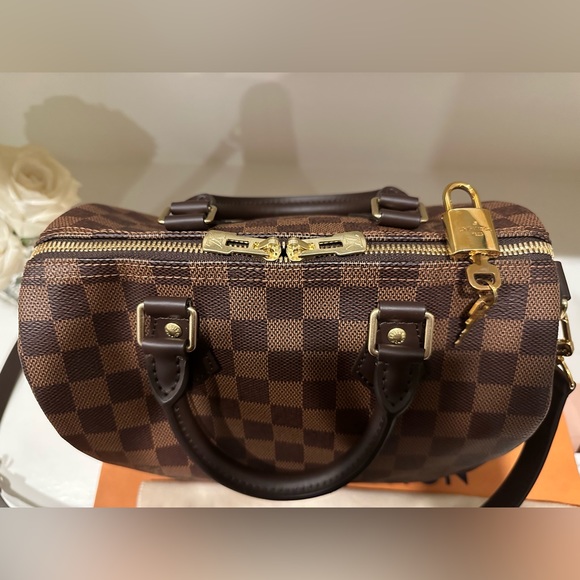 SOLD New in Box Louis Vuitton Speedy Bandoulière 25 Damier Canvas Ebene - Picture 2 of 16
